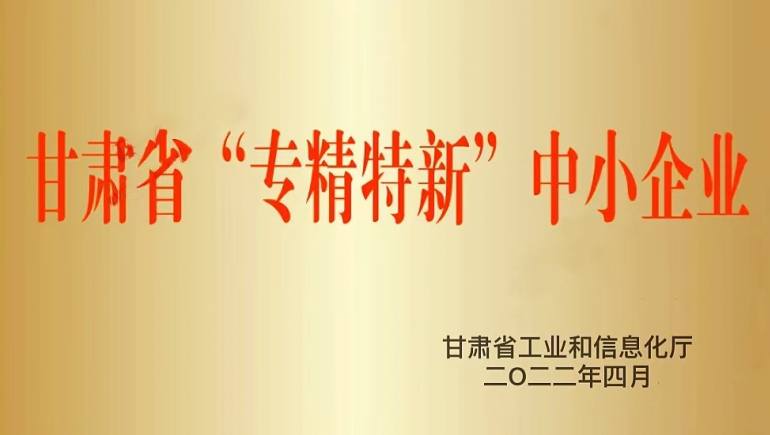 兰州IM电竞生态健全品有限公司被认定为甘肃省“专精特新”中幼企业